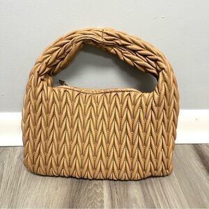 Shiraleah Purse Women’s Mini Aster Tan Brown Woven Hobo Shoulder Handbag